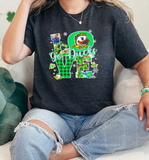 Love Oregon Ducks Christmas pajama  Classic Womens T-shirt