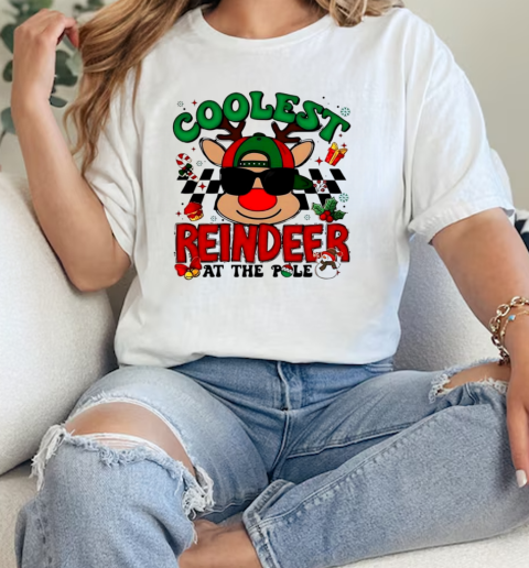 Coolest reindeer at the pole Christmas  Classic Womens T-shirt