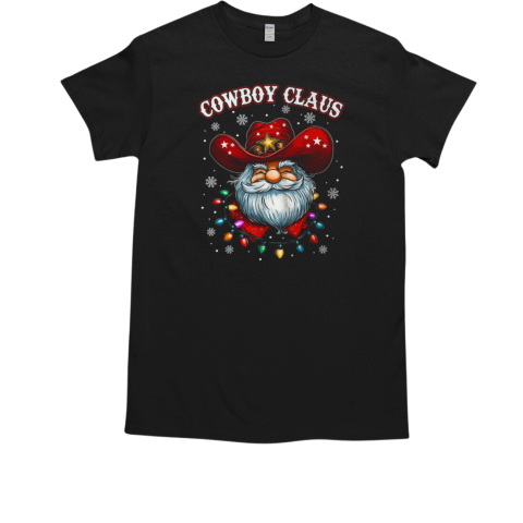 Cowboy Claus Cowboy Santa Hat Xmas Christmas Western Style T-Shirt