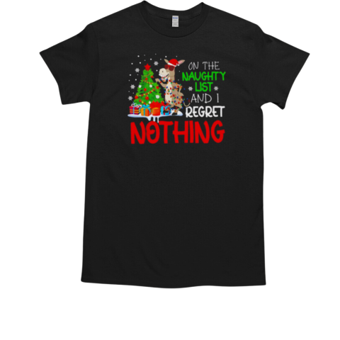 Donkey Christmas on the naughty list I regret nothing T-Shirt