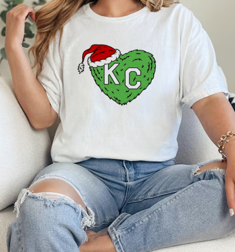 Kansas City Grinch Heart Christmas  Classic Womens T-shirt