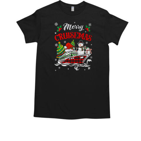 Merry Cruisemas 2024 Christmas Santa Cruise Ship Snowman T-Shirt