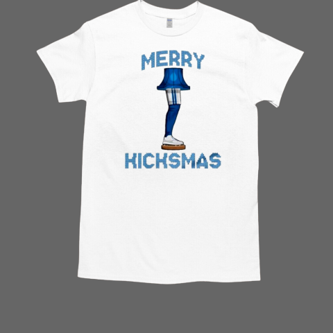 Merry kicksmas lamp leg Detroit Lions shirt T-Shirt