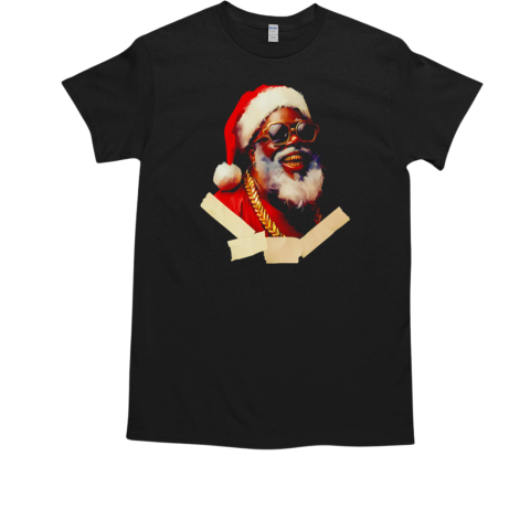 Santa gold grill graphic Christmas 2024 T-Shirt