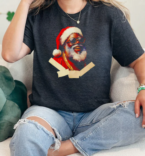 Santa gold grill graphic Christmas 2024  Classic Womens T-shirt