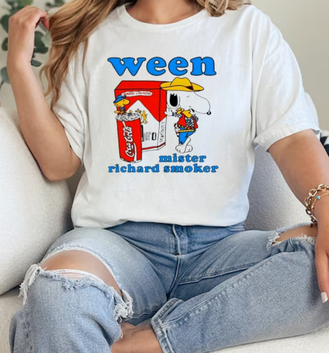 Snoopy and Woodstock Ween mister richard smoker shirt  Classic Womens T-shirt