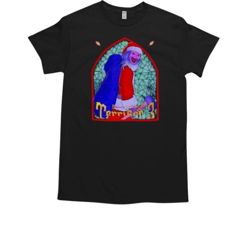 Terrifier Art The Clown Santa Stained Glass T-Shirt