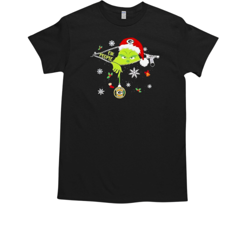 The Grinch Ew People holding Green Bay Packers Christmas ornament T-Shirt