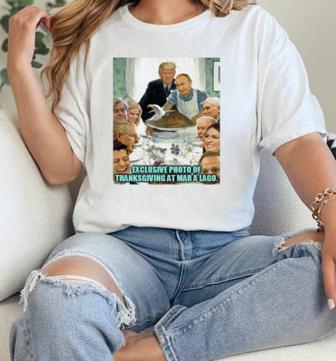 Trump Putin exclusive photo of Thanksgiving at Mar A Lago  Classic Womens T-shirt