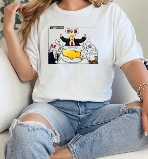 Trumps Giving dig in USA pie Thanksgiving  Classic Womens T-shirt