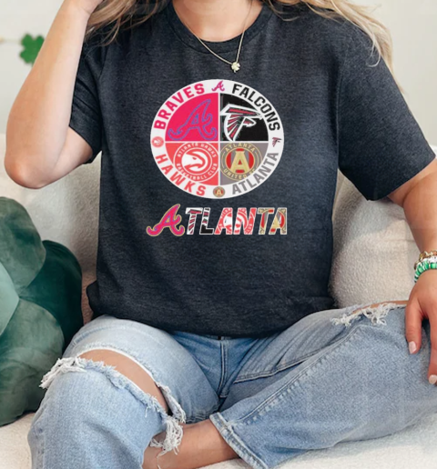 Atlanta Braves Atlanta Falcons Atlanta Hawks Atlanta United FC 2024  Classic Womens T-shirt