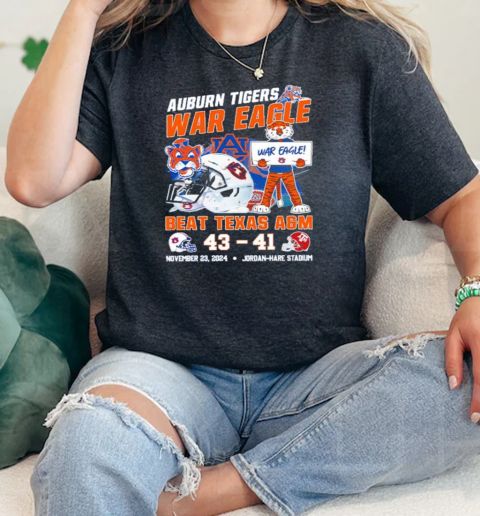 Auburn Tigers War Eagle Beat Texas A  Classic Womens T-shirt