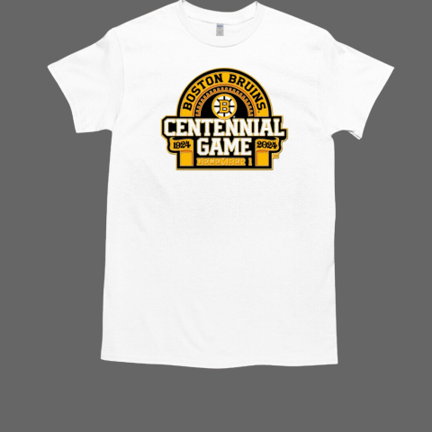 Boston Bruins Hockey Centennial Game 1924 2024 logo T-Shirt