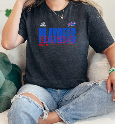 Buffalo Bills 2024 NFL Playoffs Logo  Classic Womens T-shirt