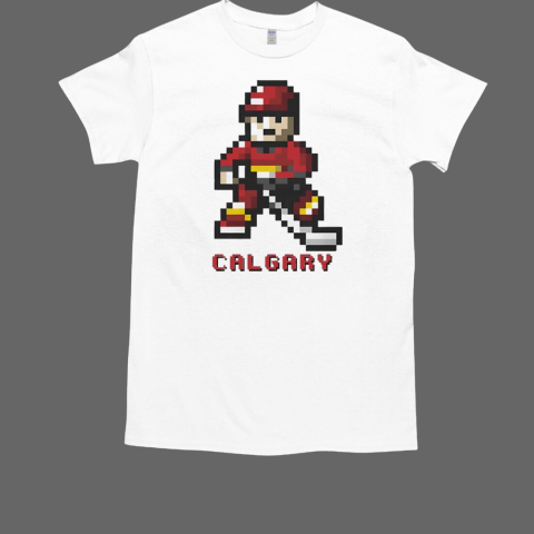 Calgary Flames Hockey player pixel 2024 T-Shirt