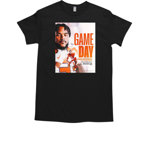 Clemson Tigers Vs South Carolina Gamecocks Gameday November 30 2024 Clemson SC Memorial Stadium Signatures T-Shirt