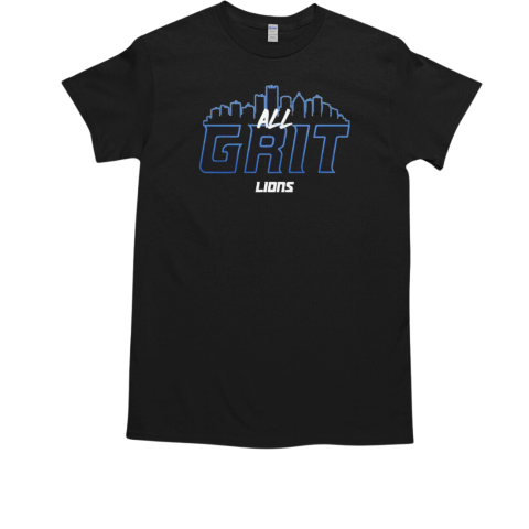 Detroit Lions All Grit City Skyline T-Shirt