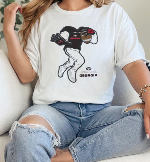 Georgia Bulldogs Yard Rush II Football Player  Classic Womens T-shirt