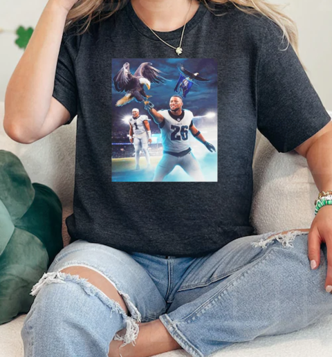 Jalen Hurts and Saquon Barkley Philadelphia Eagles fly into Baltimore and steal the W shirt  Classic Womens T-shirt