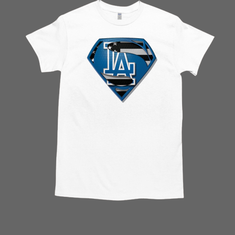 Los Angeles Dodgers Superman American Flag The 4th Of July T Shirt T-Shirt