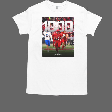 Louisville Cardinals Football 1000 Isaac Brown Rushing Yards For The Ville T-Shirt