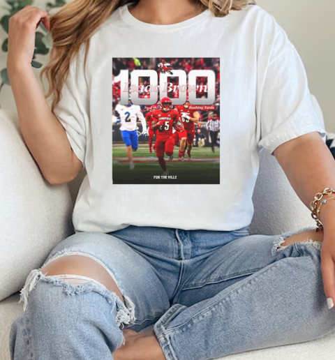 Louisville Cardinals Football 1000 Isaac Brown Rushing Yards For The Ville  Classic Womens T-shirt