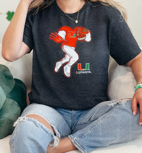 Miami Hurricanes Yard Rush II Football Player  Classic Womens T-shirt