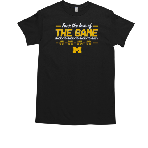 Michigan Football Back to Back to Back to Back In The Game T-Shirt