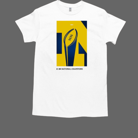 Michigan Wolverines 2024 National Champions trophy T-Shirt