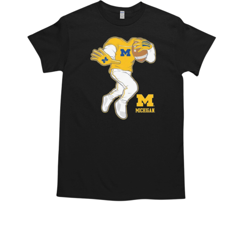 Michigan Wolverines Yard Rush II Football Player T-Shirt