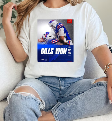 NFL Football 2024 Bills Win Final San Francisco Vs Buffalo Bills 10 – 35 Week Thirteen  Classic Womens T-shirt