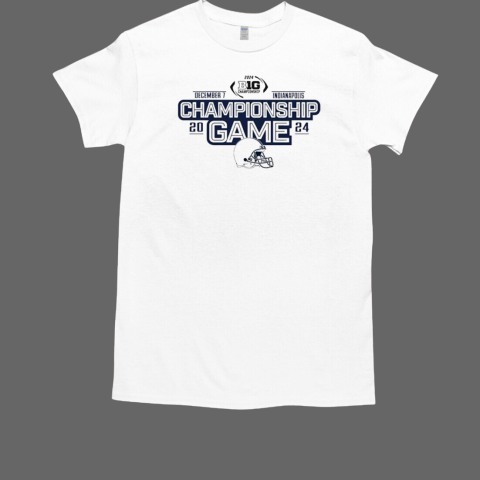 Penn State Nittany Lions Mens White 2024 Big Ten Football Championship Front T-Shirt