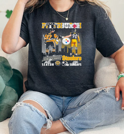 Pittsburgh Penguins All Season And Steelers On Sundays Pittsburgh Pride  Classic Womens T-shirt