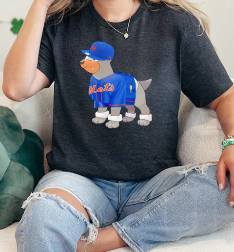 Pokemon Houndour wearing New York Mets jersey shirt  Classic Womens T-shirt