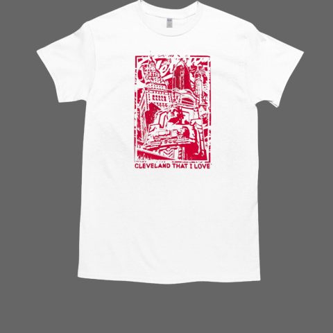 Red Cleveland that I love Landmark graphic T-Shirt