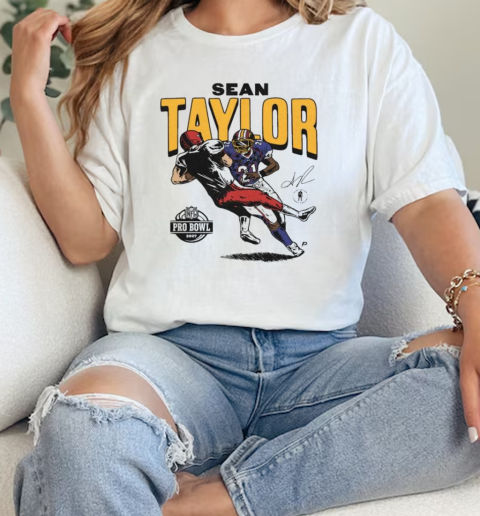 Sean Taylor Washington Commanders Homage 2007 Pro Bowl Caricature  Classic Womens T-shirt