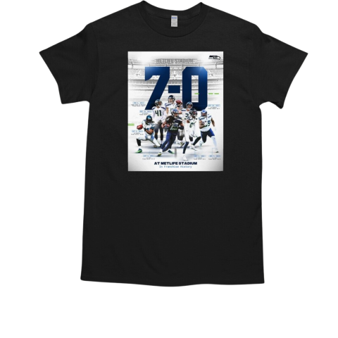 Seattle Seahawks 7 0 At Metlife Stadium In Franchise History T-Shirt