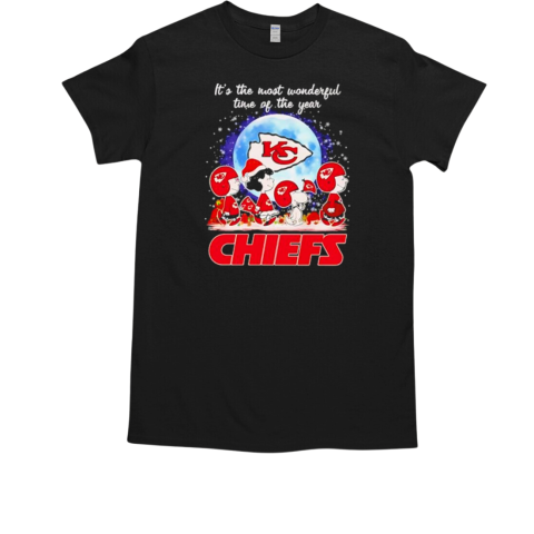 Snoopy and Charlie Brown Friends It's the most wonderful time of the year Chiefs T-Shirt