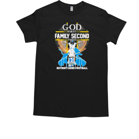 St. Brown god first family second then Detroit Lions football T-Shirt