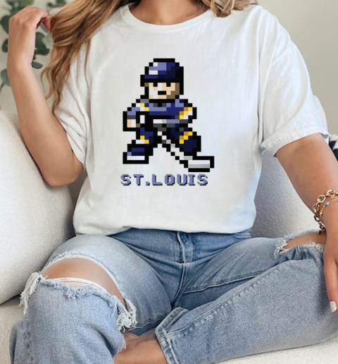 St. Louis Blues Hockey player pixel 2024  Classic Womens T-shirt