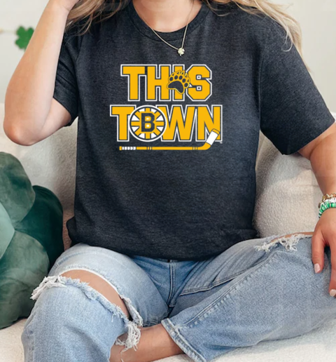 This Town Boston Bruins Hockey  Classic Womens T-shirt