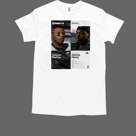 Week 13 NFL Sunday Matchups Barkley Philadelphia Eagles vs Henry Baltimore Ravens Dec 1 2024 T-Shirt