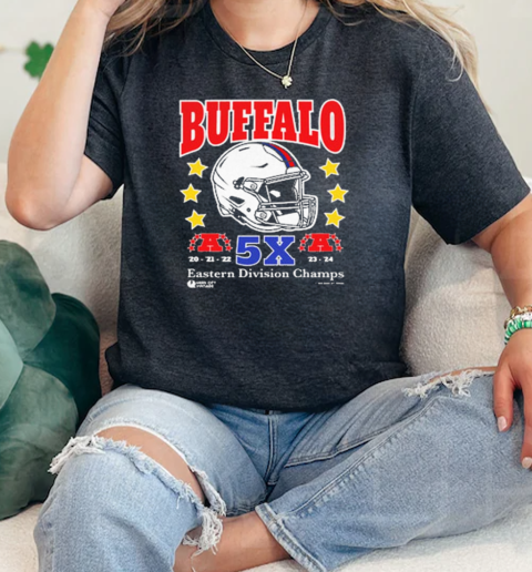 5x Straight Eastern Division Champs Buffalo Bills NFL 24  Classic Womens T-shirt