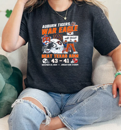 Auburn Football War Eagle Beat Texas A  Classic Womens T-shirt