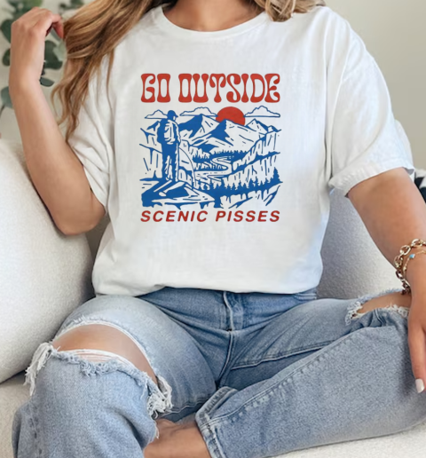 Go outside pee on nature scenic pisses vintage  Classic Womens T-shirt