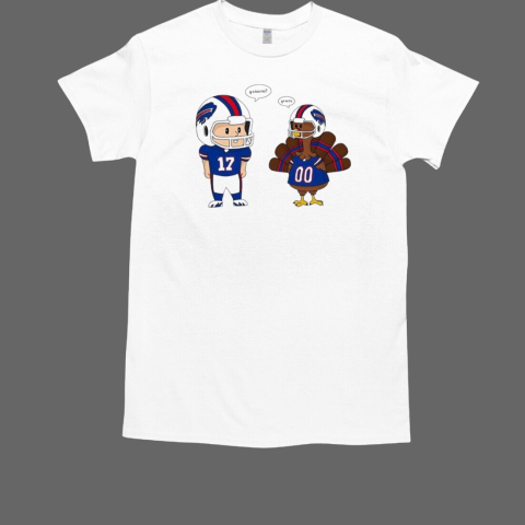 Josh Allen x Thanksgiving turkey gobbles go Bills T-Shirt