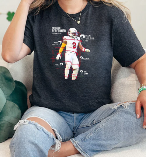 Mack Wilson Arizona Cardinals Seatgeek Performer Of The Game 7 Total Tackles 2 Sacks  Classic Womens T-shirt