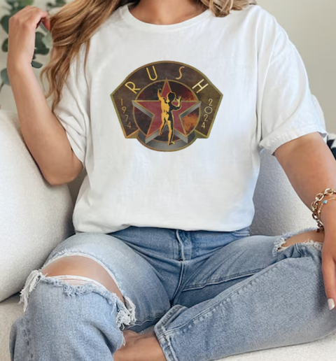 Rush Backstage Rush 1974 2024 R50 Deco Raglan  Classic Womens T-shirt