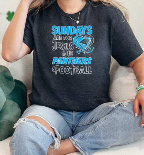 Sundays are for Jesus and Carolina Panthers football diamond  Classic Womens T-shirt