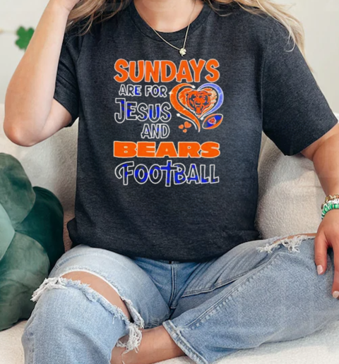 Sundays are for Jesus and Chicago Bears football diamond  Classic Womens T-shirt